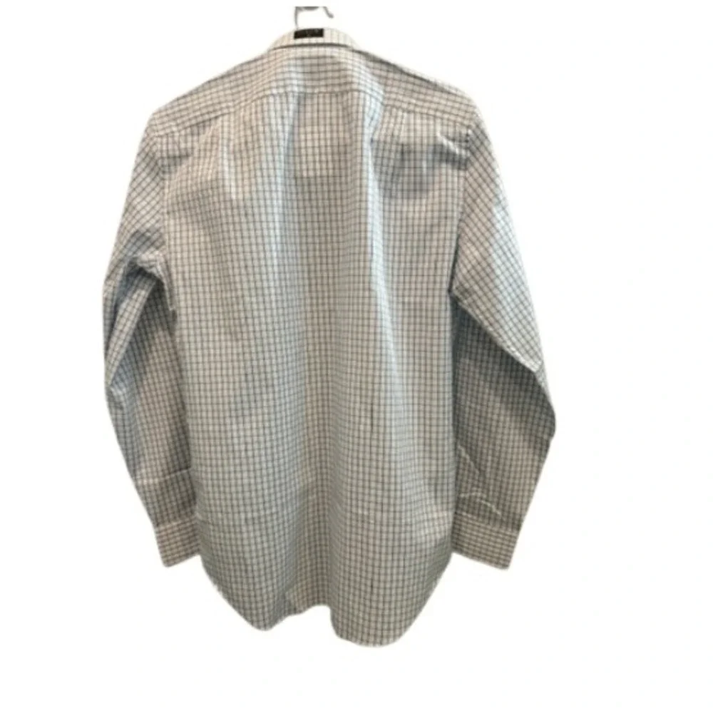 J.Crew Performance Slim Fit Shirt Mens Small Blue White Check BW4011 Stretch NEW
